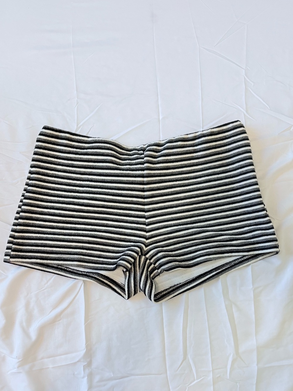 Missguided Black & White Striped Bike Shorts